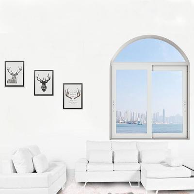 Modern fashion silver white insulation sliding  window 72 series of products